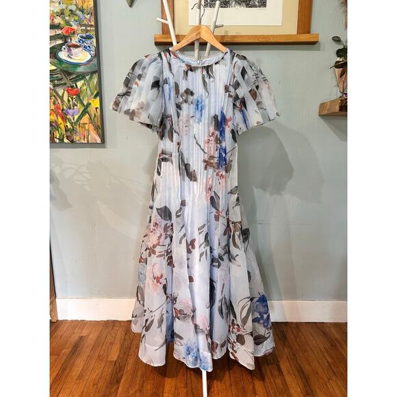 Aje Blue Floral Midi Dress - Picture 9 of 13